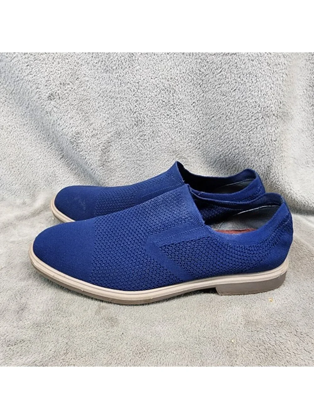 Mark Nason Shoes Mens Size 11 Navy Blue DressKnit Slip On Loafers *Read*